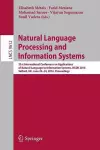 Natural Language Processing and Information Systems cover