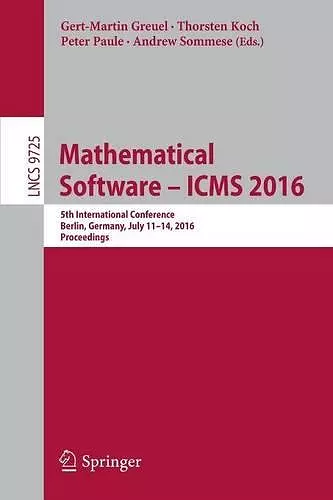 Mathematical Software – ICMS 2016 cover