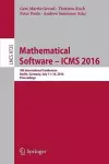 Mathematical Software – ICMS 2016 cover