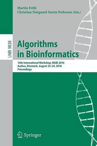 Algorithms in Bioinformatics cover