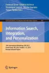 Information Search, Integration, and Personalization cover