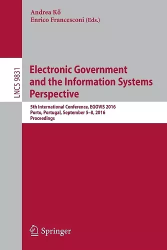 Electronic Government and the Information Systems Perspective cover