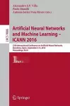 Artificial Neural Networks and Machine Learning – ICANN 2016 cover