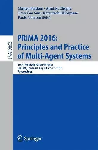 PRIMA 2016: Principles and Practice of Multi-Agent Systems cover