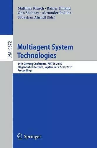 Multiagent System Technologies cover