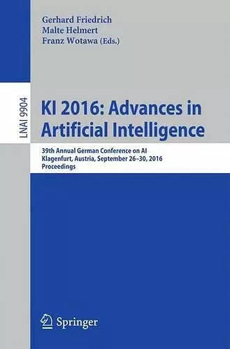 KI 2016: Advances in Artificial Intelligence cover