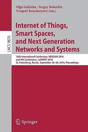 Internet of Things, Smart Spaces, and Next Generation Networks and Systems cover