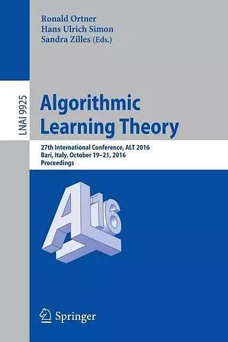 Algorithmic Learning Theory cover