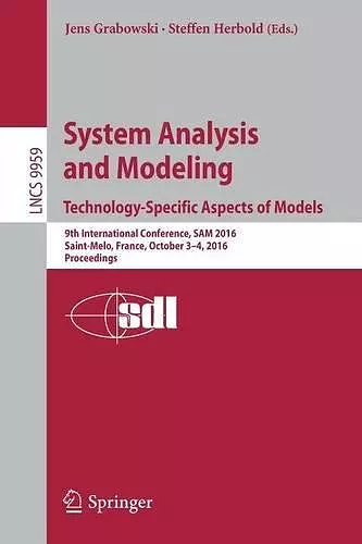 System Analysis and Modeling. Technology-Specific Aspects of Models cover