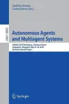 Autonomous Agents and Multiagent Systems cover