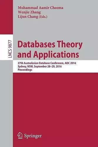 Databases Theory and Applications cover