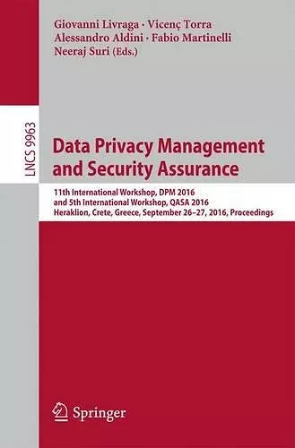 Data Privacy Management and Security Assurance cover