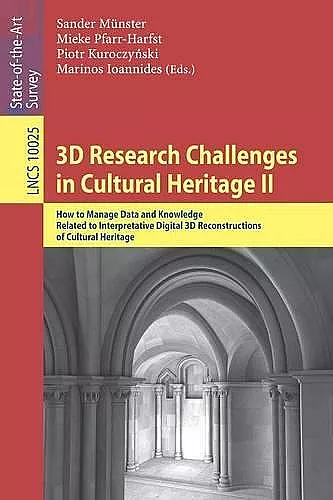 3D Research Challenges in Cultural Heritage II cover