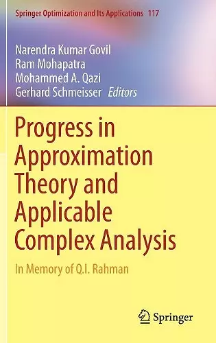 Progress in Approximation Theory and Applicable Complex Analysis cover