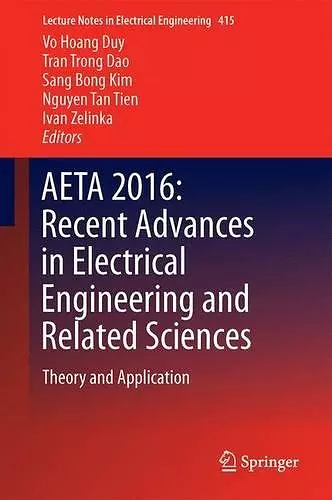 AETA 2016: Recent Advances in Electrical Engineering and Related Sciences cover