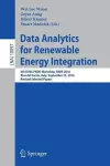 Data Analytics for Renewable Energy Integration cover