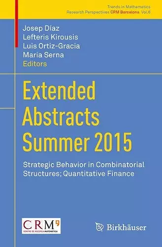 Extended Abstracts Summer 2015 cover