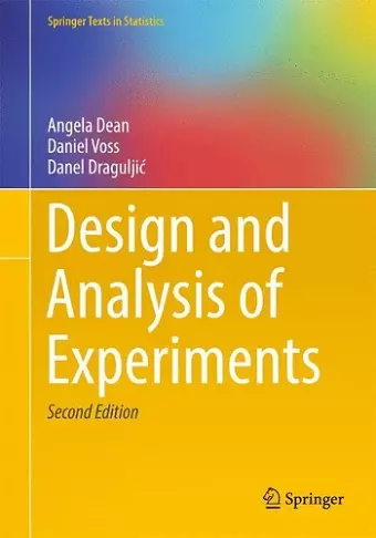 Design and Analysis of Experiments cover