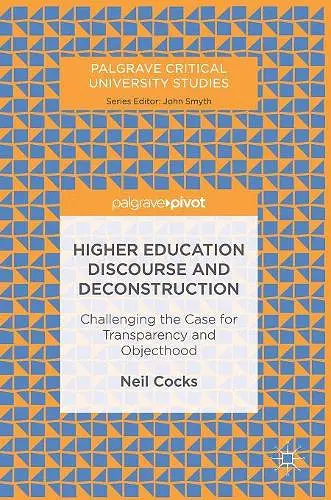 Higher Education Discourse and Deconstruction cover