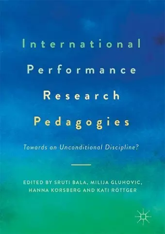 International Performance Research Pedagogies cover