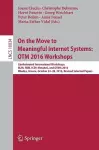 On the Move to Meaningful Internet Systems: OTM 2016 Workshops cover