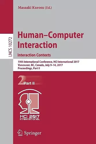 Human-Computer Interaction. Interaction Contexts cover