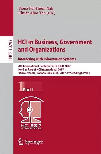 HCI in Business, Government and Organizations. Interacting with Information Systems cover