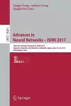 Advances in Neural Networks - ISNN 2017 cover
