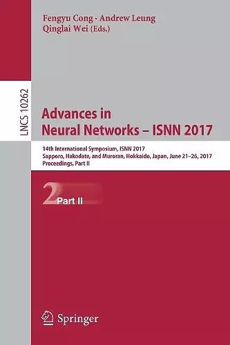 Advances in Neural Networks - ISNN 2017 cover