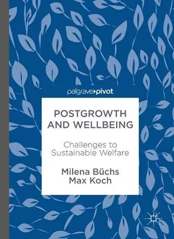 Postgrowth and Wellbeing cover