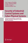 Security of Industrial Control Systems and Cyber-Physical Systems cover