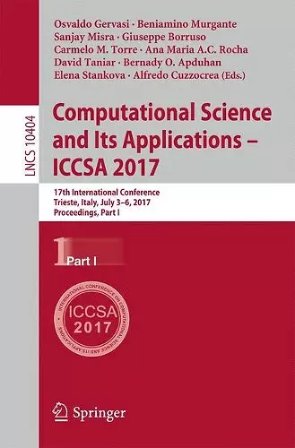 Computational Science and Its Applications – ICCSA 2017 cover