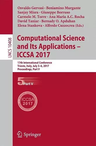 Computational Science and Its Applications – ICCSA 2017 cover