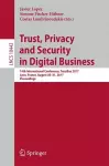 Trust, Privacy and Security in Digital Business cover