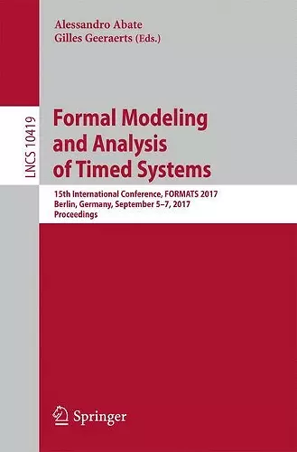 Formal Modeling and Analysis of Timed Systems cover