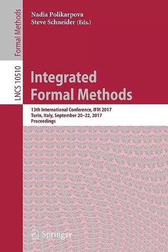 Integrated Formal Methods cover