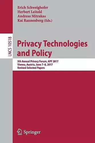 Privacy Technologies and Policy cover