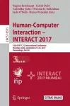 Human-Computer Interaction – INTERACT 2017 cover