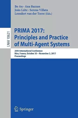 PRIMA 2017: Principles and Practice of Multi-Agent Systems cover