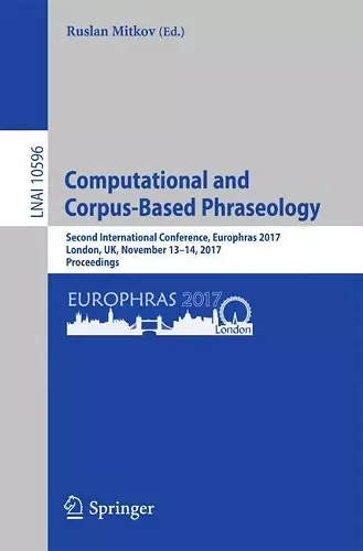 Computational and Corpus-Based Phraseology cover