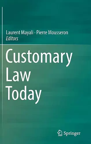 Customary Law Today cover