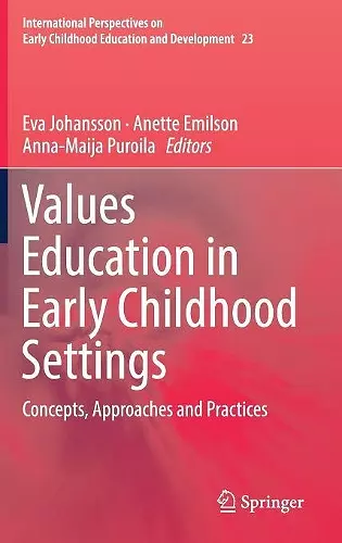 Values Education in Early Childhood Settings cover