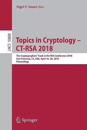 Topics in Cryptology – CT-RSA 2018 cover
