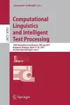 Computational Linguistics and Intelligent Text Processing cover