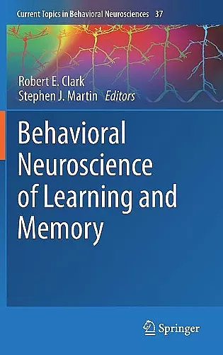 Behavioral Neuroscience of Learning and Memory cover