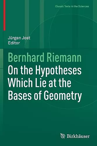 On the Hypotheses Which Lie at the Bases of Geometry cover