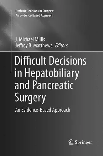 Difficult Decisions in Hepatobiliary and Pancreatic Surgery cover