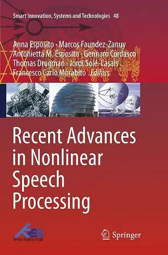 Recent Advances in Nonlinear Speech Processing cover