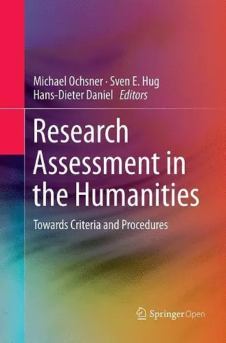 Research Assessment in the Humanities cover