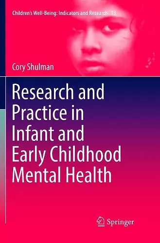 Research and Practice in Infant and Early Childhood Mental Health cover